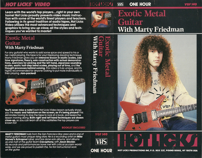 EXOTIC METAL GUITAR WITH MARTY FRIEDMAN VHS COVER