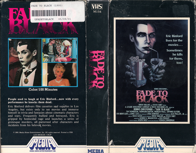 FADE TO BLACK, VHS COVERS