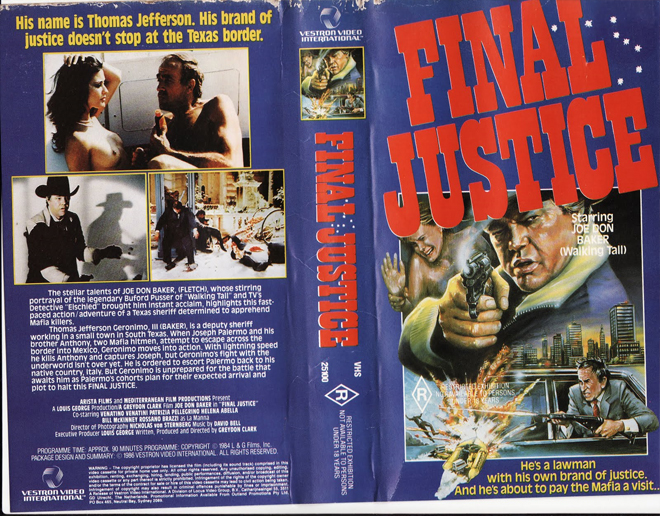 FINAL JUSTICE JOE DON BAKER MST3K VHS COVER