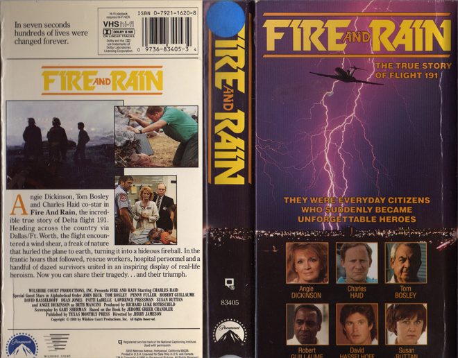 FIRE AND RAIN VHS COVER