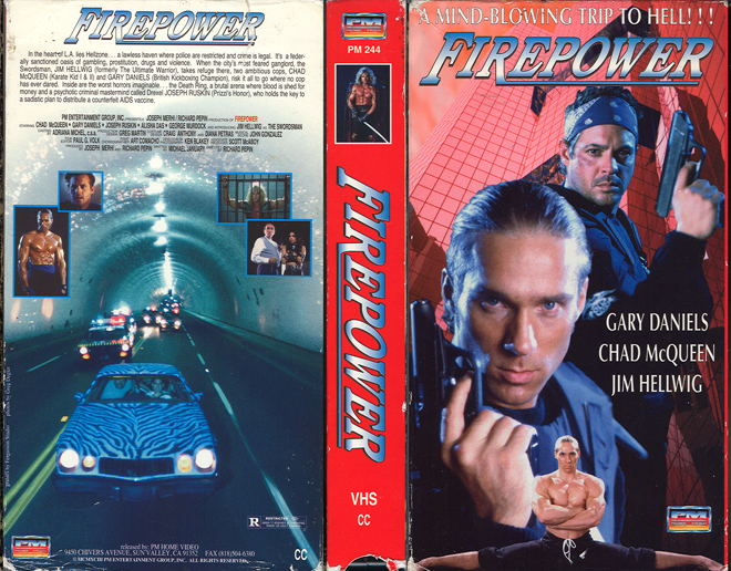 FIREPOWER, ACTION VHS COVER, HORROR VHS COVER, BLAXPLOITATION VHS COVER, HORROR VHS COVER, ACTION EXPLOITATION VHS COVER, SCI-FI VHS COVER, MUSIC VHS COVER, SEX COMEDY VHS COVER, DRAMA VHS COVER, SEXPLOITATION VHS COVER, BIG BOX VHS COVER, CLAMSHELL VHS COVER, VHS COVER, VHS COVERS, DVD COVER, DVD COVERS