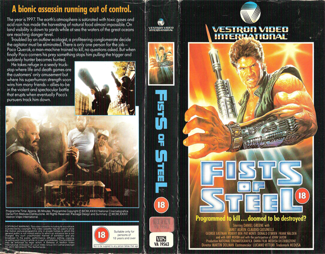 FISTS OF STEEL VHS COVER, VHS COVERS