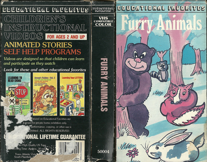 FURRY ANIMALS : EDUCATIONAL FAVORITES VHS COVER