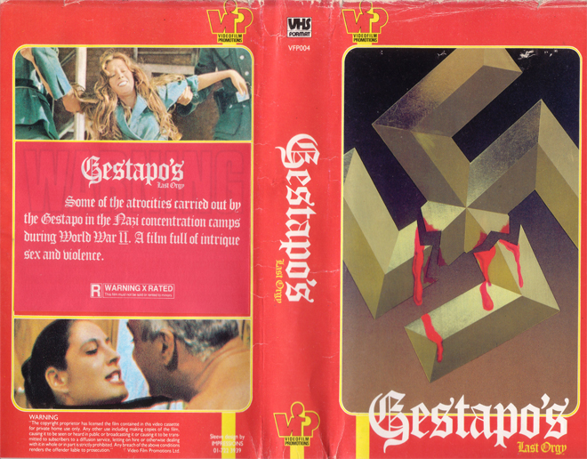 GESTAPO'S LAST ORGY VIDEO NASTY VHS COVER