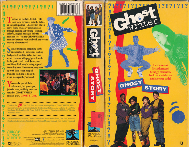 GHOST WRITER : GHOST STORY VHS COVER