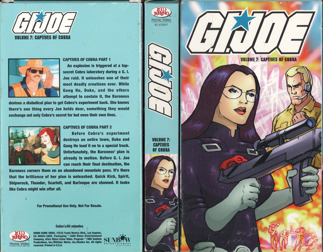 G.I. JOE : CAPTIVES OF COBRA VHS COVER, VHS COVERS