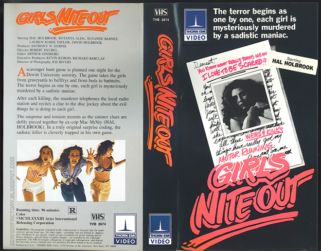 GIRLS NITE OUT VHS COVER, VHS COVERS