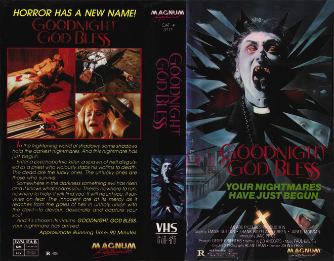 GOODNIGHT GOD BLESS VHS COVER, VHS COVERS