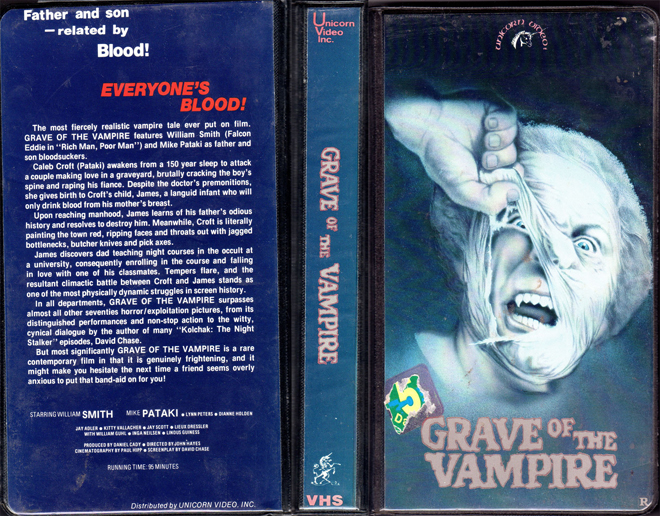 GRAVE OF THE VAMPIRE UNICORN VIDEO VHS COVER
