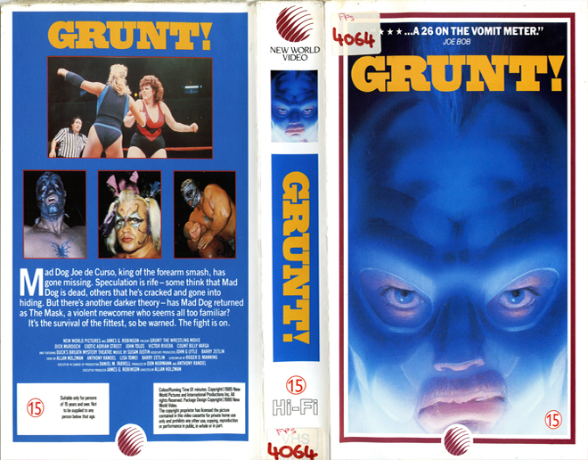 GRUNT, VHS COVERS, VHS COVER 