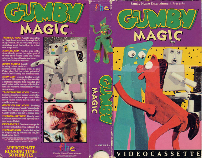 GUMBY MAGIC VHS COVER