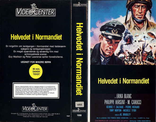 HELVEDET I NORMANDIET VHS COVER