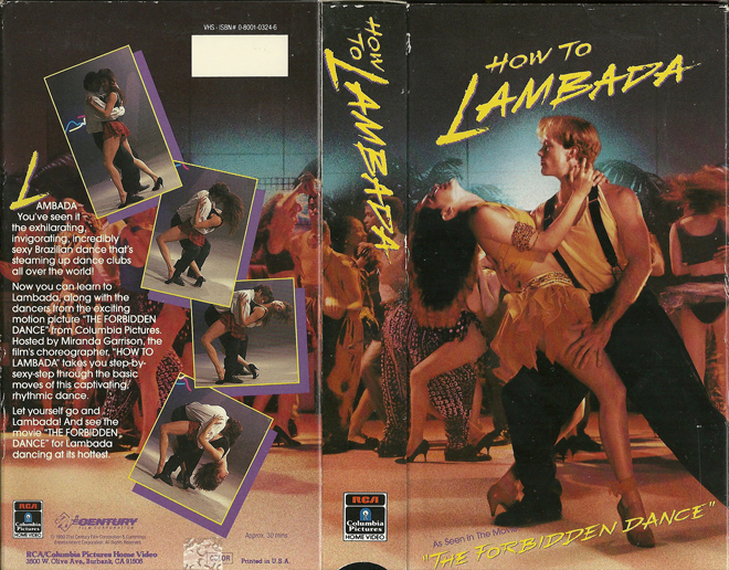 HOW TO LAMBADA INSTRUCTIONAL VIDEO VHS COVER