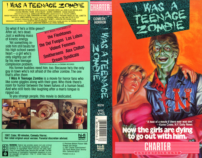 I WAS A TEENAGE ZOMBIE VHS COVER