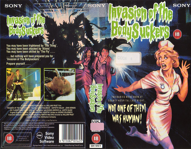 INVASION OF THE BODY SUCKERS VHS COVER