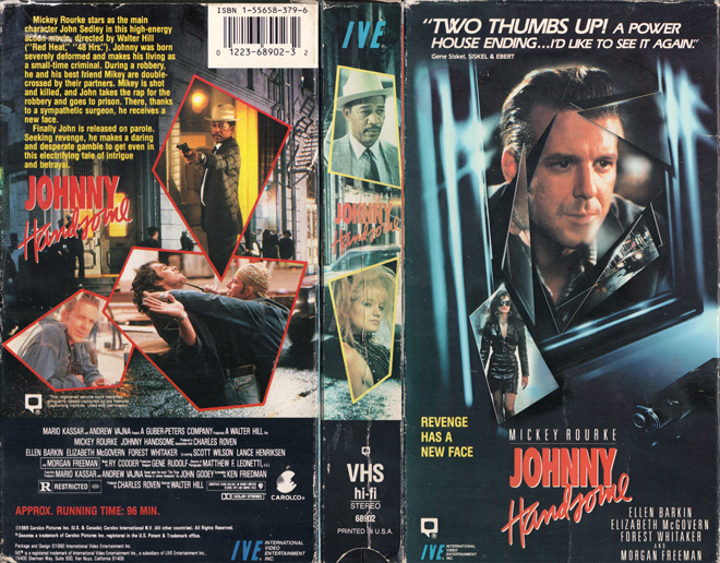 JOHNNY HANDSOME MICKEY ROURKE IVE VHS COVER