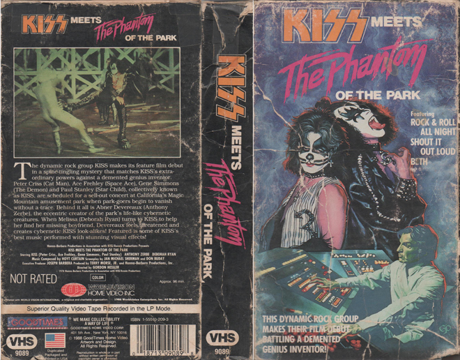 KISS MEETS THE PHANTOM OF THE PARK VHS COVER, VHS COVERS