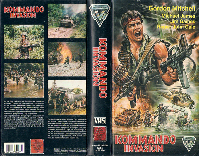 KOMMANDO INVASION VHS COVER, VHS COVERS