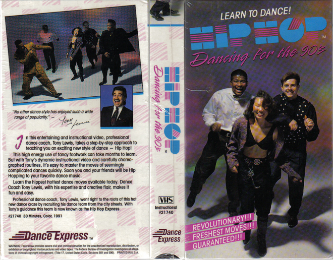 LEARN TO DANCE : HIP HOP DANCING FOR THE 90S VHS COVER