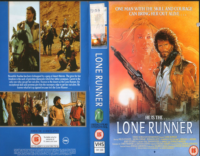 LONE RUNNER VHS COVER