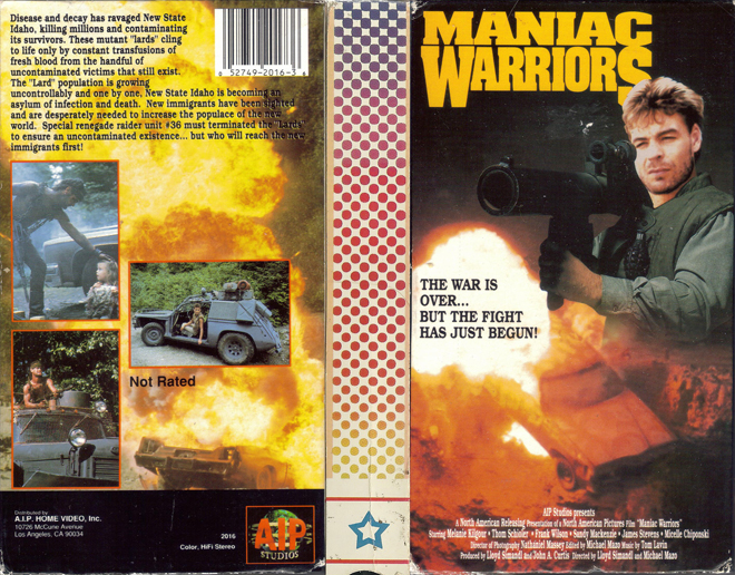 MANIAC-WARRIORS VHS COVER