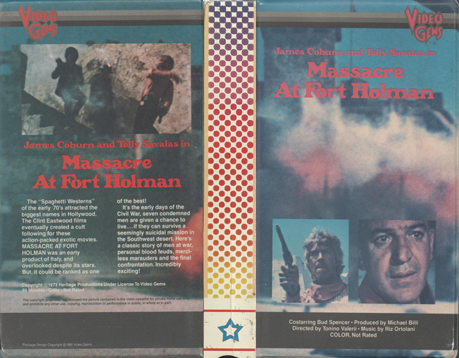 MASSACRE AT FORT HOLMAN VHS COVER
