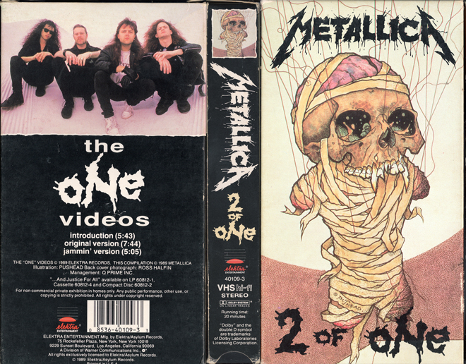METALICA : 2 OF ONE VHS COVER