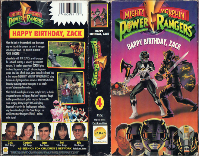 MIGHTY MORPHIN POWER RANGERS :HAPPY BIRTHDAY, ZACK - SUBMITTED BY ZACH CARTER