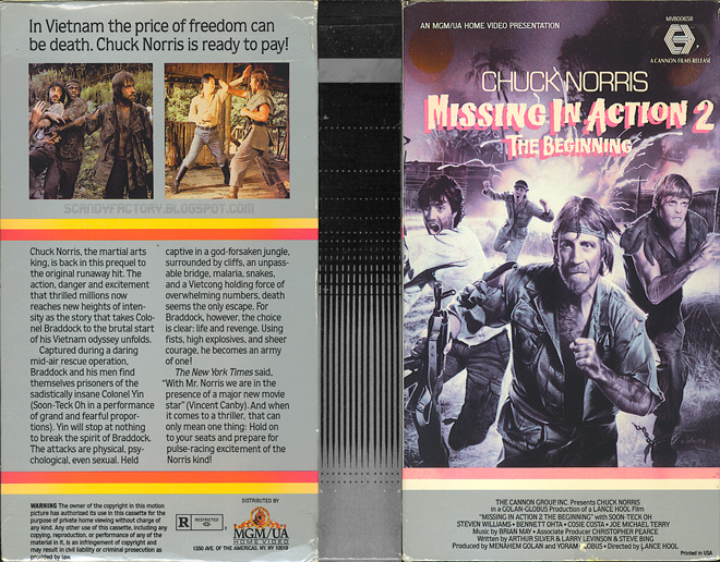 MISSING IN ACTION 2 : THE BEGINNING VHS COVER