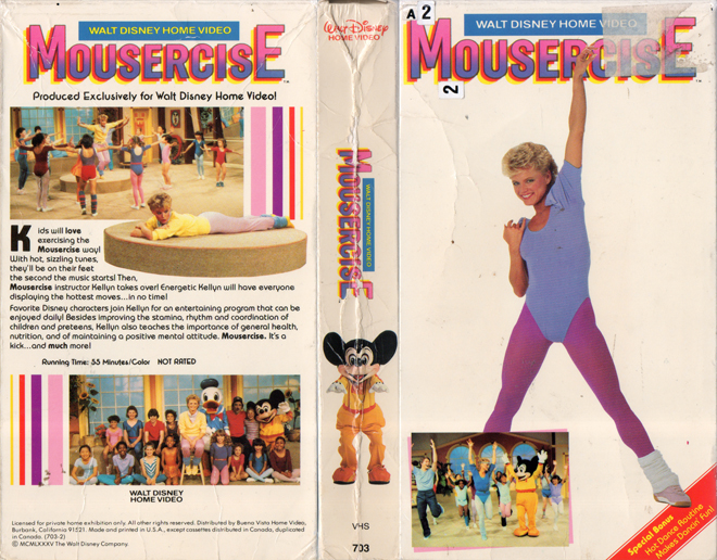 MOUSERCISE WALT DISNEY HOME VIDEO WORKOUT VHS COVER