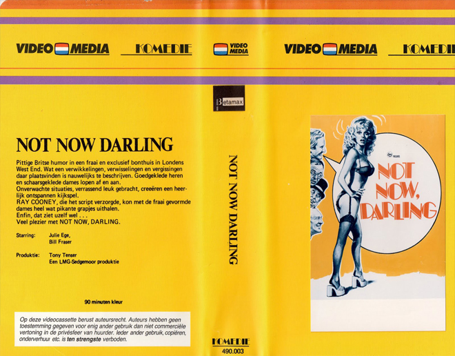 NOT NOW DARLING VHS COVER