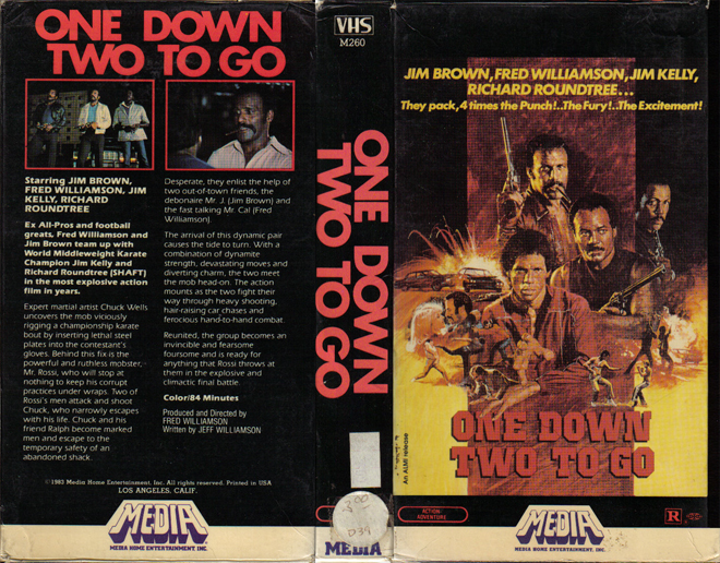 ONE DOWN TWO TO GO VHS COVER