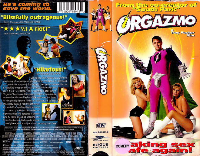 ORGAZMO, HORROR, ACTION EXPLOITATION, ACTION, HORROR, SCI-FI, MUSIC, THRILLER, SEX COMEDY,  DRAMA, SEXPLOITATION, VHS COVER, VHS COVERS