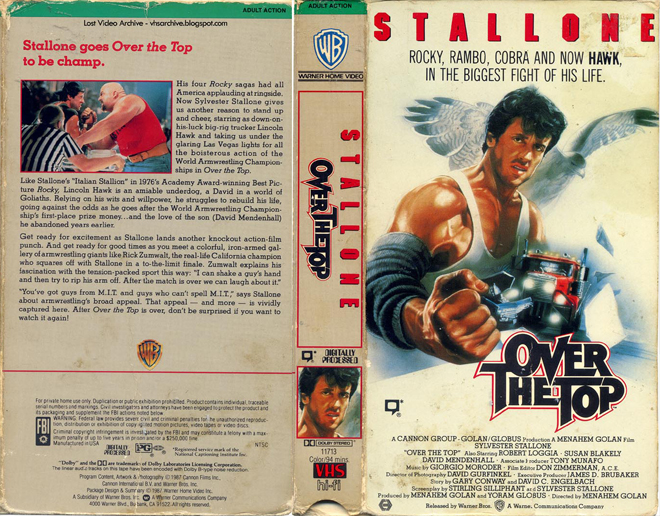 OVER THE TOP VHS COVER
