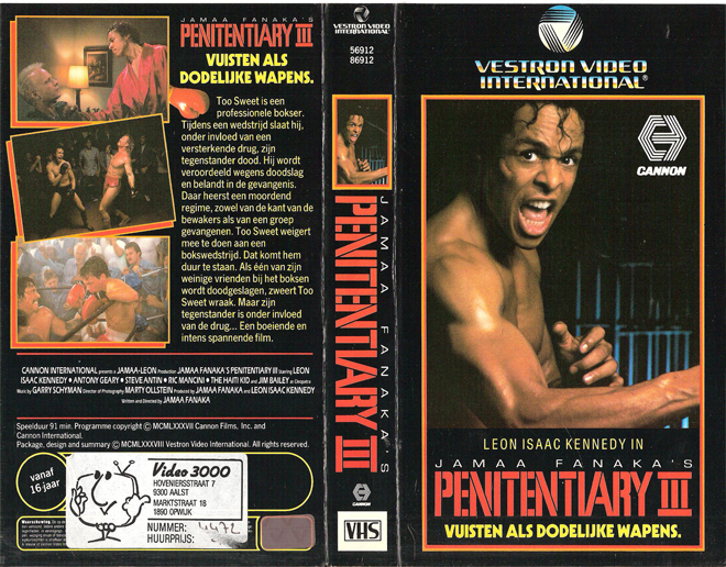 PENITENTIARY 3 VHS COVER