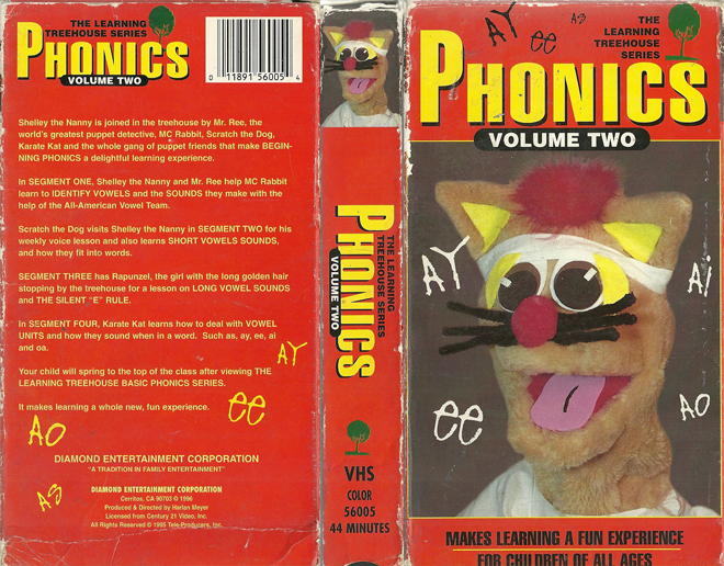 PHONICS VOLUME TWO VHS COVER, VHS COVERS