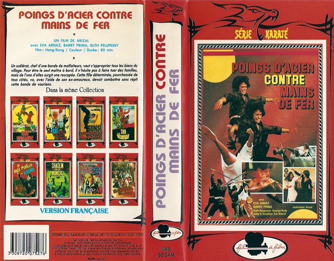 POINGS DACIER CONTRE MAINS DE FER, ACTION VHS COVER, HORROR VHS COVER, BLAXPLOITATION VHS COVER, HORROR VHS COVER, ACTION EXPLOITATION VHS COVER, SCI-FI VHS COVER, MUSIC VHS COVER, SEX COMEDY VHS COVER, DRAMA VHS COVER, SEXPLOITATION VHS COVER, BIG BOX VHS COVER, CLAMSHELL VHS COVER, VHS COVER, VHS COVERS, DVD COVER, DVD COVERS