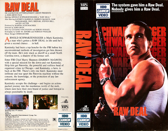 RAW DEAL VHS COVER