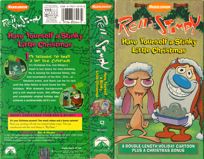REN AND STIMPY : HAVE YOURSELF A STINKY LITTLE CHRISTMAS VHS COVER