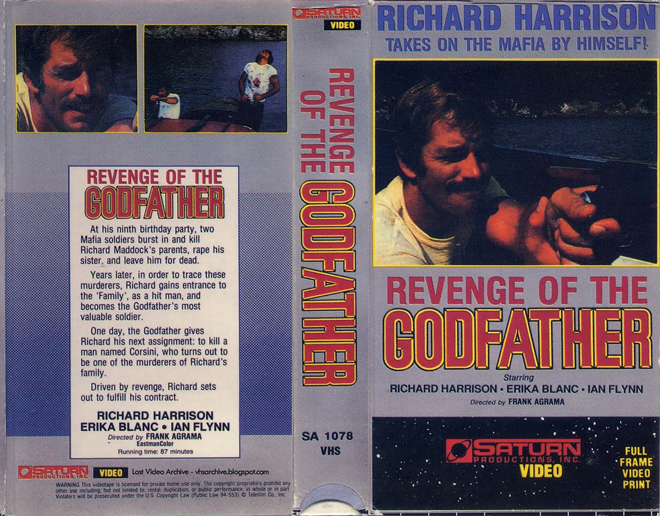 REVENGE OF THE GODFATHER VHS COVER