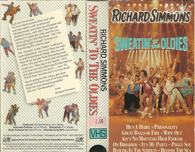 RICHARD SIMMONS : SWEATIN TO THE OLDIES VHS COVER