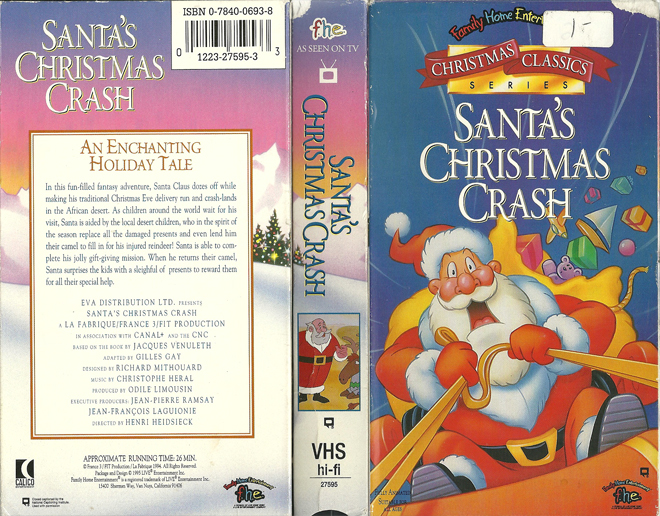 SANTAS CHRISTMAS CRASH VHS COVER, VHS COVERS