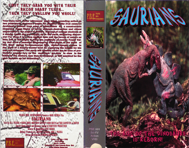 SAURIANS VHS COVER