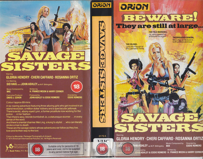 SAVAGE SISTERS ORION VHS COVER