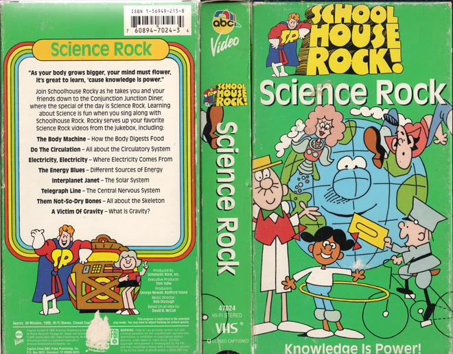 SCHOOL HOUSE ROCK : SCIENCE ROCK, VHS COVERS