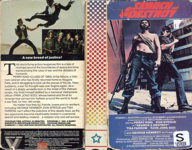 SEARCH AND DESTROY VHS COVER