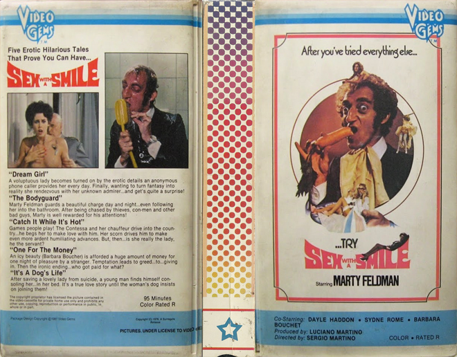 SEX WITH A SMILE STARRING MARTY FELDMAN VHS COVER