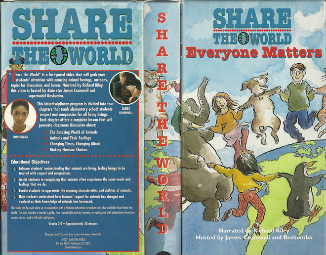 SHARE THE WORLD : EVERYONE MATTERS VHS COVER
