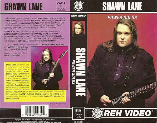SHAWN LANE : POWER SOLOS VHS COVER