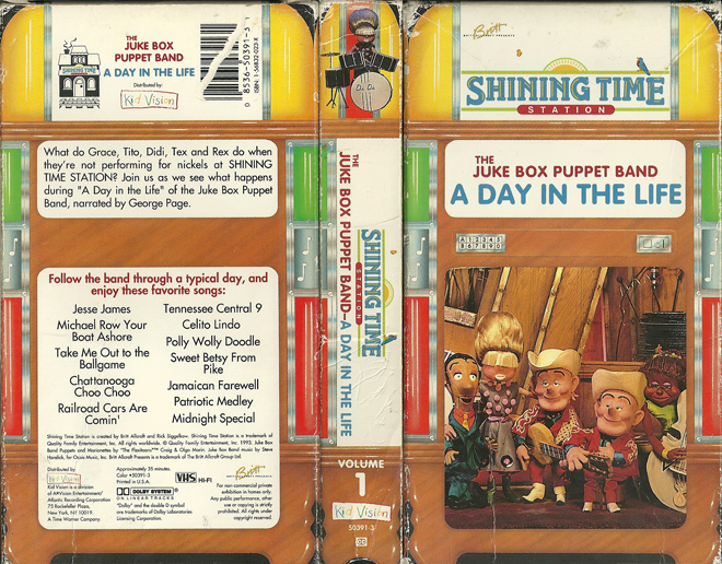 SHINING TIME STATION : THE JUKE BOX PUPPET BAND VHS COVER